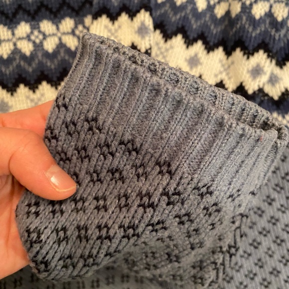 Womens vintage Blue Patterned Sweater - Picture 8 of 8